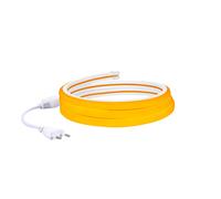 Ledkia Tira Neón LED 7.5 W/m Regulable 220V AC 120 LED/m Semicircular 180º Amarillo IP67 a Medida Corte cada 100 cm