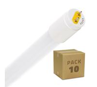 Ledkia Tubo LED T8 G13 60 cm Cristal Conexión un Lateral 9W 120lm/W (Pack 10 un) No Flicker 3000K Blanco Cálido No