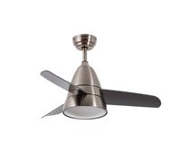 Ledkia Ventilador de Techo LED Industrial Plata 91cm con Control Remoto y Luz CCT (3000k - 4000k - 5500k)