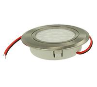 LEDLUX Mini foco LED empotrable regulable, variador táctil, 12 V, 24 V, 3 W, orificio redondo 60 mm (níquel satinado, 4 500 K)