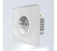 LEDLUX ZigBee Smart Wall Socket, enchufe Schuko de pared ZigBee, versión EU 86 x 86 mm, compatible con Alexa Google Philips Hue Samsung Smartthings, Color Blanco.
