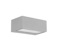 LEDS C4 APLIQUE NEMESIS 1 X R7S 100 GRIS - 220-240VAC/50-60Hz - Aluminio inyectado, Cristal - 1xR7s 100 lm - NO BULB