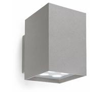 LEDS C4, lámpara de pared Afrodita - 21,4 W, luz blanca cálida, 1148 lúmenes, IP55, color gris