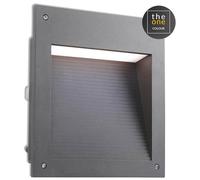 LEDS C4 Micenas: Lámpara exterior, 22,5 W, luz cálida, 504 lúmenes, IP66, color gris