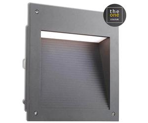 LEDS C4 Micenas: Lámpara exterior, 22,5 W, luz cálida, 504 lúmenes, IP66, color gris