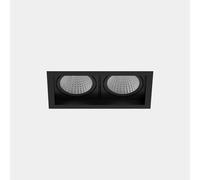 Ledsc4 - Foco empotrable de techo Multidir Evo Big Double, con marco de aluminio, difusor de policarbonato y lente transparente