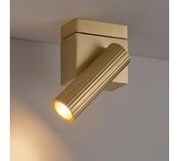 LedsC4 - Foco LED articulado Prolix Single, aluminio, color dorado, de bajo consumo energético, fácil montaje, diseño moderno