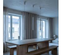 LedsC4 - Lámpara colgante LED para interiores, diseño contemporáneo, luz cálida de 2700K-3000K, altura ajustable, difusor opal, 600mm, ideal para salones y comedores