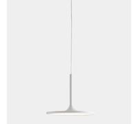 LedsC4: Lámpara colgante LED regulable para interiores, luz cálida de 3000K, 19W, 878 lúmenes, diámetro de 25 cm, aluminio blanco, diseño elegante y ligero, ideal para salones y comedores