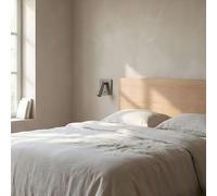 LedsC4: Lámpara de lectura LED interior de alta cabado en níquel satinado, 137 lúmenes, 2700K, diseño moderno y duradero, línea Gamma Mix&Match Square