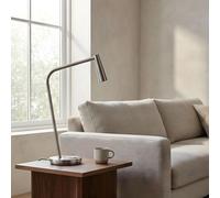 LedsC4: Lámpara de mesa interior LED, eficiente, con acabado en níquel satinado, 121 lúmenes, 2700K, diseño moderno y duradero, serie Gamma