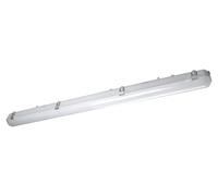LedsC4 - Lámpara de techo para exteriores, disponible en 1260 mm y 1320 mm, con iluminación LED de 2872 lúmenes, temperatura de color de 4000K, acabado en gris satinado, fabricada en policarbonato res