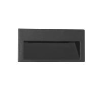 Ledsc4 - Lámpara empotrada de pared, modelo Tiny Short, aluminio, cristal gris urbano, acabado arenado
