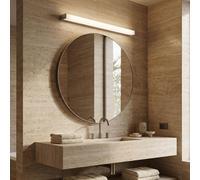 LedsC4: Lámpara LED para baño, con protección IP44/IP65, luz blanca cálida de 3000K, 880mm, color cromado. Ideal para ambientes húmedos, diseño compacto y funcional, instalación sencilla y rápida