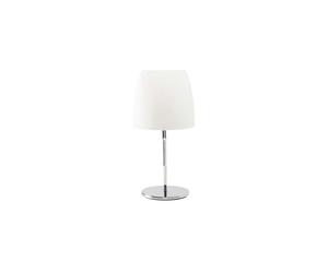 LedsC4 Sobremesa Flavia Interior Cromo Opal - Lámpara decorativa moderna, fabricada en aluminio y acero, personalizable con bombilla. Diseño elegante y funcional para el hogar