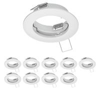 ledscom.de: 10 marcos empotrables para techo, modelo FERE, redondos, color blanco mate