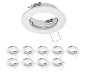ledscom.de: 10 marcos empotrables para techo, modelo FERE, redondos, color blanco mate
