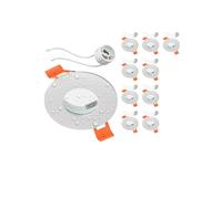 ledscom.de 10x Marco empotrable en techo ERID, antihumedad, baño, IP44, redondo, blanco mate (GU10/MR16/GU5.3/50mm) in asquillo GU10