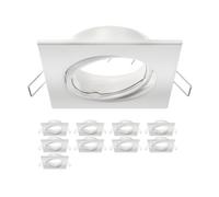 ledscom.de 10x marco empotrable en techo RIR, angular, orientable, blanco mate