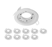 ledscom.de 10x plafón empotrable ZOBE, blanco mate, redondo, 107mm Ø, 1x GX53 máx. 25W