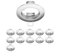 ledscom.de: 12 marcos empotrables para techo CIRC, redondos, de aluminio mate – Tamaño: 12 unidades (paquete de 1)