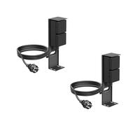 ledscom.de 2 columnas con Tomas de Corriente para jardín PIWI, Cable de 2 m, IP44, Doble