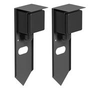ledscom.de 2 columnas de enchufes para jardín PIWI con estaca para Exterior, IP44, 1 Toma, Acero Inoxidable, Antracita, Cuadrada, 24 cm