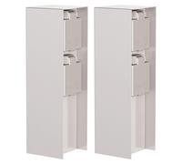 ledscom.de: 2 columnas de enchufes para jardín POMI, para uso exterior, IP44, de doble enchufe, acero inoxidable, acero inoxidable, diseño rectangular, 23 cm – Tamaño: 2 unidades (paquete de 1), acero