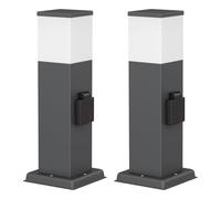 ledscom.de 2 farolas de camino/balizas POLLY para exterior, IP44, 35 cm, antracita, 1x G9 máx. 10 W