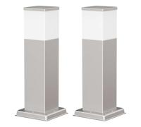 ledscom.de 2 farolas POLLY para exterior, 35 cm, cromadas, con bombilla G9 incluida, 596 lm, blanco