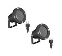 ledscom.de 2 focos de jardín DUK para exterior, IP65, negros, 1 casquillo GU10 de máx. 15 W