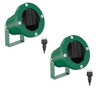 ledscom.de: 2 focos para jardín DUK, para uso exterior, IP65, con enchufe, color verde, 1 foco GU10 máx. 15W – Cantidad: 2 unidades (paquete de 1)