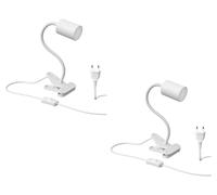 ledscom.de: 2 lámparas de aplique WAIKA con cuello de cisne y interruptor, color blanco mate, incluyendo bombilla LED GU10 (blanco cálido, 4,914W, 450lm, 100°) – Blanco / 450lm (5W), tamaño: 2 unidade