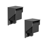 ledscom.de 2 tomas de corriente para exteriores y ambientes húmedos PIWI, montaje en superficie, IP44, toma Schuko simple, 16 A/230 V, acero inoxidable, plástico, antracita