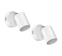 ledscom.de 2x aplique WAIKA, interruptor, blanco mate, redondo, 1x GU10 máx. 60W