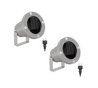 ledscom.de 2x foco de jardín DUK para exterior, IP65, enchufe, gris, 1x GU10 máx. 15W
