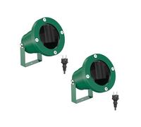 ledscom.de 2x foco de jardín DUK para exterior, IP65, enchufe, verde, 1x GU10 máx. 15W