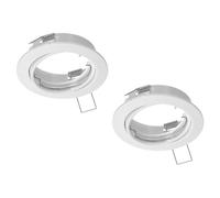 ledscom.de 2x marco empotrable en techo FERE, redondo, orientable, blanco mate