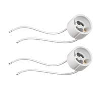 ledscom.de 2x zócalo GU10, cerámico, blanco, 230V AC, máx. 25W