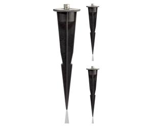 ledscom.de: 3 estacas para jardín, para luces de jardín, color , 17 cm de largo, 45 mm de diámetro