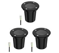 ledscom.de 3x lámpara empotrada en el suelo BOLI para exteriores, IP67, negra, redonda, 108mm Ø, 1x GU10 máx. 15W