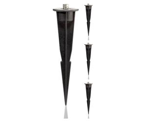 ledscom.de: 4 estacas de tierra para luces de jardín, color , 17 cm de largo, 45 mm de diámetro