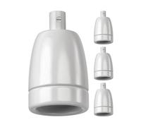 ledscom.de 4x Enchufe E27, porcelana, blanco, 230V AC, máx. 300W