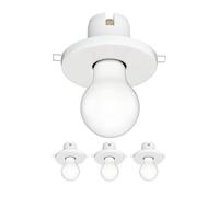 ledscom.de 4x plafón empotrable de porcelana TELA, blanco, incl. lámpara E27 esmerilado, (blanco cálido, 4 W, 935lm)