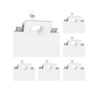 ledscom.de 6x plafón empotrable GIEDI, escayola, blanco mate, 12 x 12cm, 1x GU10 máx. 15W