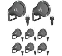 ledscom.de 8 focos de jardín DUK para exterior, IP65, antracita, 1x GU10 máx. 15 W