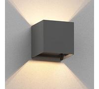 ledscom.de Aplique CUBEL para exterior, antracita, IP65, Up