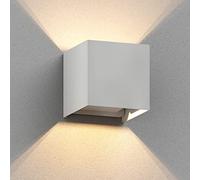 ledscom.de Aplique CUBEL para exterior, IP65, up/downlight, blanco mate, cuadrado, 1x G9 máx. 10W