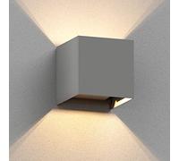 ledscom.de Aplique CUBEL para exterior, IP65, up/downlight, gris mate, cuadrado, 1x G9 máx. 10W