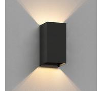 ledscom.de Aplique CUBEL para exterior, IP65, Up-/Downlight, negro mate, angular, 1x G9 máx. 10W